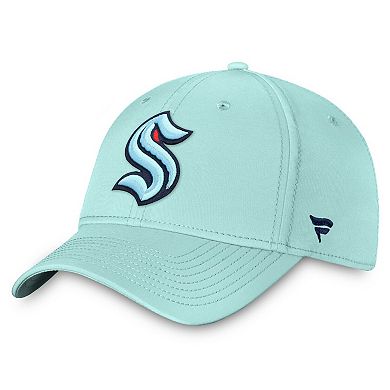 Men's Fanatics Light Blue Seattle Kraken Core Primary Logo Flex Hat