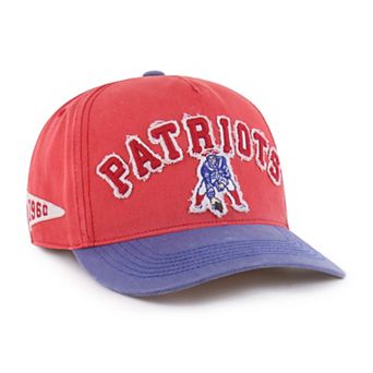 Men's '47 Red New England Patriots Throwback Calderwood Well Worn Hitch Adjustable Hat