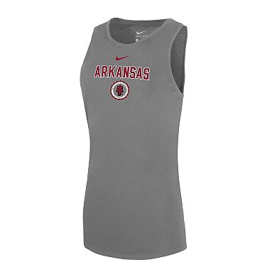 Women's Nike Gray Arkansas Razorbacks Dri-FIT Tomboy Tank Top