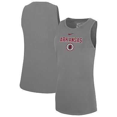 Women's Nike Gray Arkansas Razorbacks Dri-FIT Tomboy Tank Top