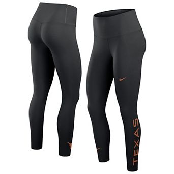 Women's Nike Black Texas Longhorns Zenvy High Rise Dri-FIT 7/8 Leggings