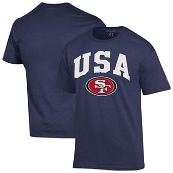 Men's Champion Navy San Francisco 49ers Americana T-Shirt