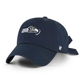 Women's '47 College Navy Seattle Seahawks Bow Back Clean Up Adjustable Hat