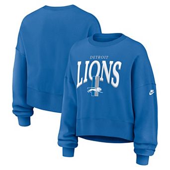 Women's Nike Blue Detroit Lions Oversized Phoenix Fleece Sweatshirt