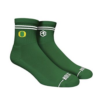 Unisex Rock Em Socks Oregon Ducks Casual Stripe Quarter-Length Socks