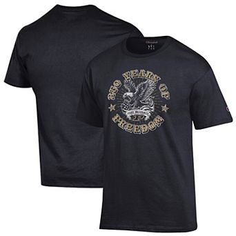 Men's Champion Black Purdue Boilermakers Americana 250 Years of Freedom Tonal T-Shirt