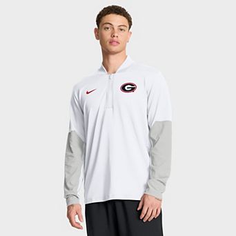 Men's Nike White Georgia Bulldogs One Goal Performance Half-Zip Pullover