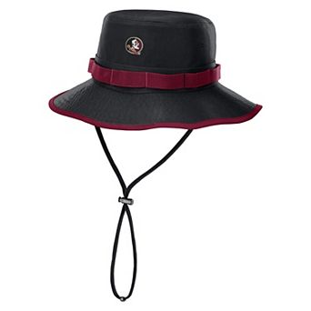 Men's Nike Black Florida State Seminoles 2026 Sideline Apex Boonie Bucket Hat