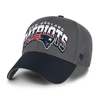 Men's '47 Charcoal New England Patriots Split Block MVP Adjustable Hat