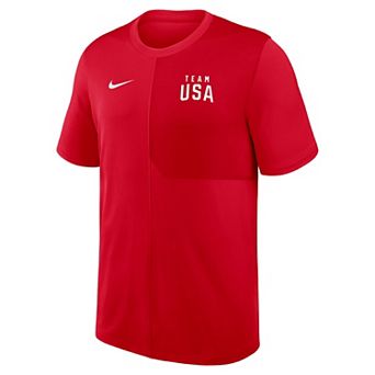 Men's Nike Red Team USA Sideline UV Dri-FIT Coaches Shirt