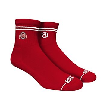 Unisex Rock Em Socks Ohio State Buckeyes Casual Stripe Quarter-Length Socks