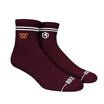 Unisex Rock Em Socks Washington Commanders Casual Stripe Quarter-Length Socks