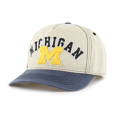 Unisex '47 Tan/Navy Michigan Wolverines Well-Worn Calderwood Hitch Adjustable Hat