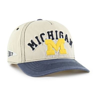 Unisex '47 Tan/Navy Michigan Wolverines Well-Worn Calderwood Hitch Adjustable Hat
