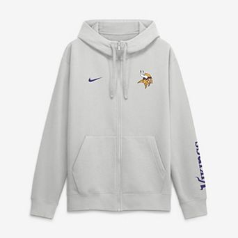 Men's Nike Gray Minnesota Vikings Cool Down Club Full-Zip Hoodie