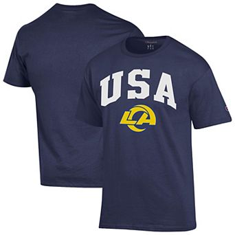 Men's Champion Navy Los Angeles Rams Americana T-Shirt