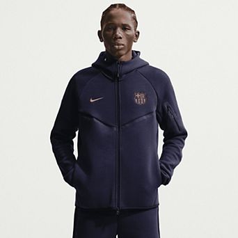 Men's Nike Navy Barcelona Tech Fleece Windrunner Raglan Full-Zip Hoodie