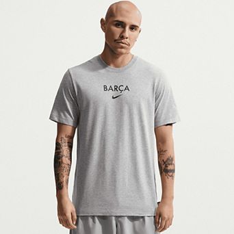 Men's Nike Gray Barcelona Wordmark T-Shirt