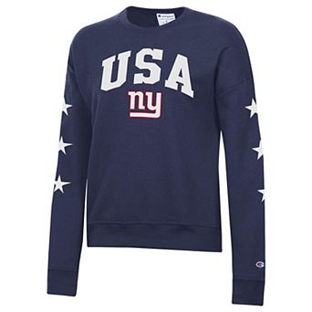 Women's Champion Navy New York Giants Star Spangled Sweatshirt