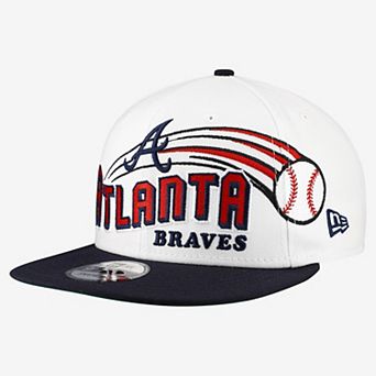 Men's New Era White Atlanta Braves Retro Sweep 9FIFTY Snapback Hat