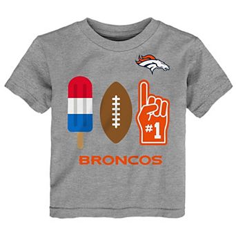 Toddler Heather Gray Denver Broncos Americana Pop T-Shirt