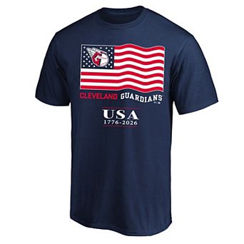 Men's Fanatics Navy Cleveland Guardians USA 1776-2026 Big & Tall T-Shirt