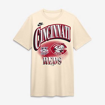 Men's Nike Natural Cincinnati Reds Vintage Tri-Blend T-Shirt