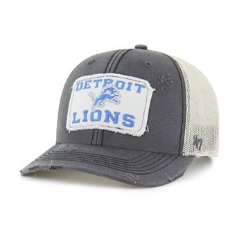 Men's '47 Charcoal Detroit Lions Egremont Well-Worn Adjustable Trucker Hat