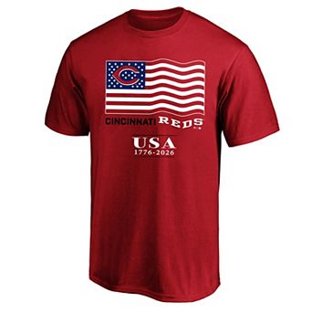 Men's Fanatics Red Cincinnati Reds USA 1776-2026 Big & Tall T-Shirt