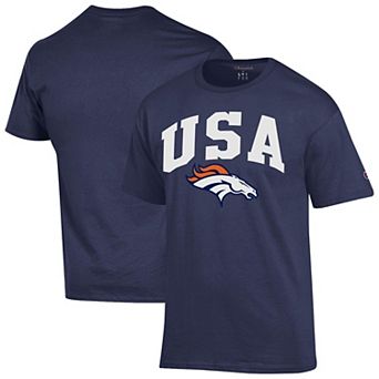 Men's Champion Navy Denver Broncos Americana T-Shirt