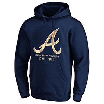 Men's Fanatics Navy Atlanta Braves USA 1776-2026 Big & Tall Hoodie
