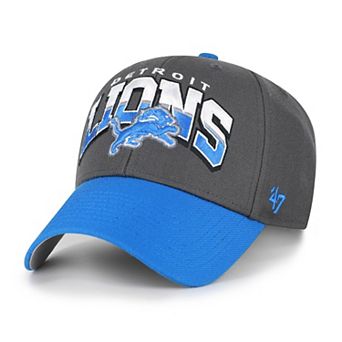 Men's '47 Charcoal Detroit Lions Split Block MVP Adjustable Hat