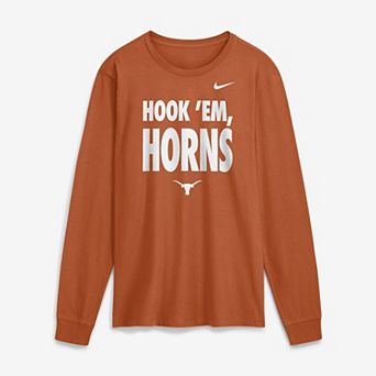Men's Nike Texas Orange Texas Longhorns 2026 Sideline Slogan Dri-FIT Long Sleeve T-Shirt