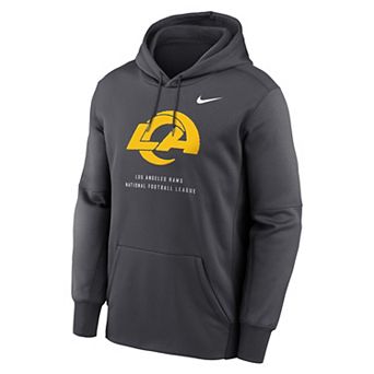 Men's Nike Charcoal Los Angeles Rams Toss Sweep Therma-FIT Hoodie