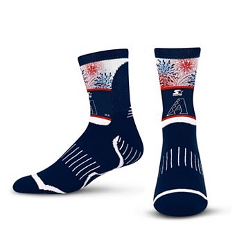 Unisex Starter Navy Arizona Diamondbacks Americana Fireworks Quarter-Length Socks