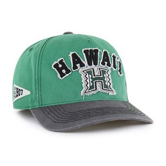 Unisex '47 Green/Black Hawaii Rainbow Warriors Well-Worn Calderwood Hitch Adjustable Hat