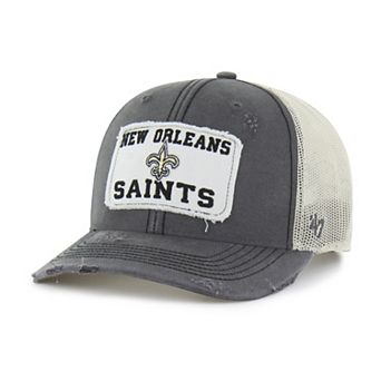 Men's '47 Charcoal New Orleans Saints Egremont Well-Worn Adjustable Trucker Hat