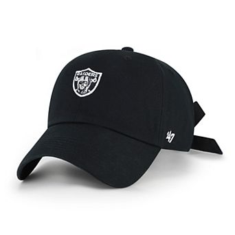 Women's '47 Black Las Vegas Raiders Bow Back Clean Up Adjustable Hat