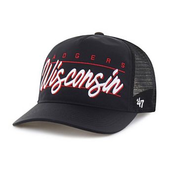 Unisex '47 Black Wisconsin Badgers brrr° Condor Mesh Hitch Adjustable Hat