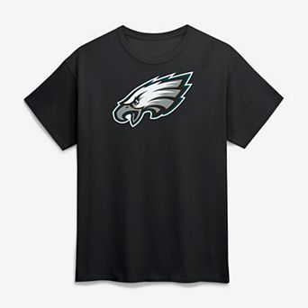 Men's Logo Athletic Black Philadelphia Eagles Primary Logo T-Shirt