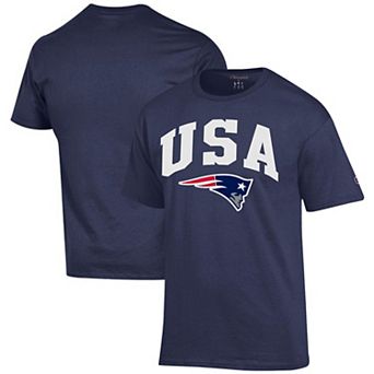 Men's Champion Navy New England Patriots Americana T-Shirt