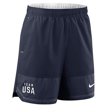 Youth Nike Navy Team USA Dri-FIT Woven Shorts