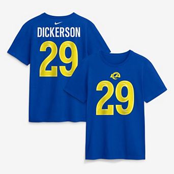 Men's Nike Eric Dickerson Royal Los Angeles Rams Retired Name & Number T-Shirt