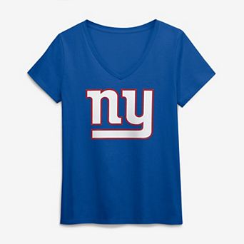Women's Logo Athletic Royal New York Giants Primary Logo V-Neck T-Shirt