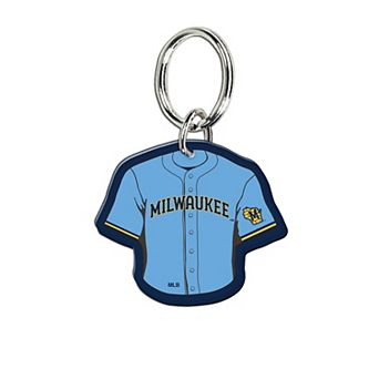 WinCraft Milwaukee Brewers Road Jersey Premium Acrylic Key Ring