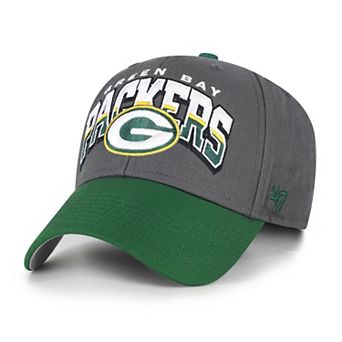 Men's '47 Charcoal Green Bay Packers Split Block MVP Adjustable Hat