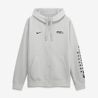 Men's Nike Gray Seattle Seahawks Primetime Club Full-Zip Hoodie