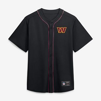 Men's Fanatics Black Washington Commanders After Hours Button-Up Baseball Top