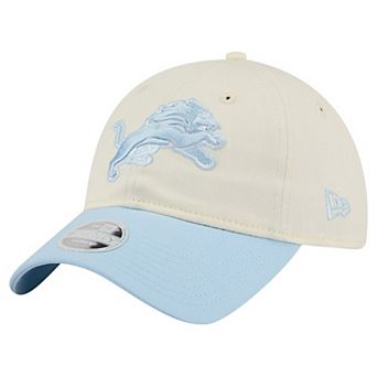 Women's New Era Cream/Coastal Blue Detroit Lions 9TWENTY Adjustable Hat