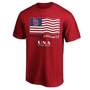 Men's Fanatics Red St. Louis Cardinals USA 1776-2026 Big & Tall T-Shirt